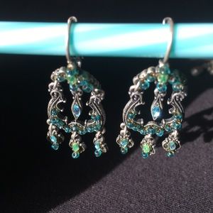Lovely blue/green chandelier earrings.